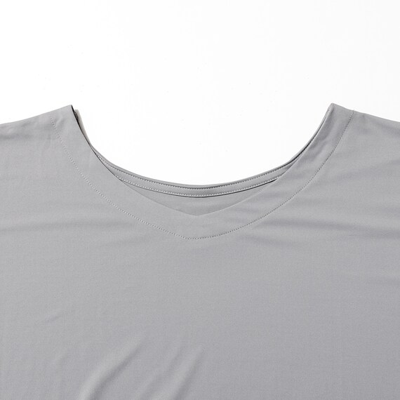 WOMENS 着るだけで疲労回復リカバリーウェア ドルマンTシャツ 前後 2way(NミラクDRY グレー M) 4枚目画像