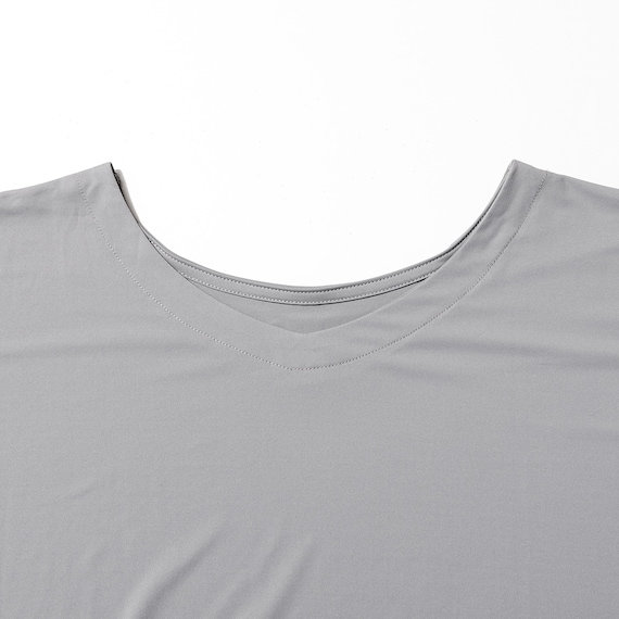 WOMENS 着るだけで疲労回復リカバリーウェア ドルマンTシャツ 前後 2way(NミラクDRY グレー M) 4枚目画像