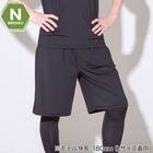 MENS 着るだけで疲労回復リカバリーウェア ルームパンツ ハーフ丈(NミラクDRY ブラック M) 1枚目画像