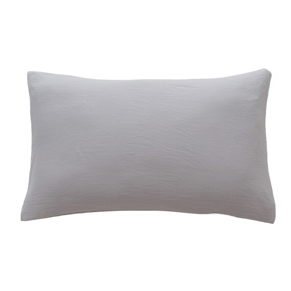 枕カバー(ポリウォッシュ MJ07 グレー) 4枚目画像