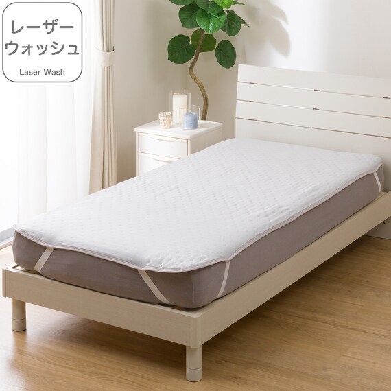 敷きパッド レーザーウォッシュ シングル(2672) 1枚目画像