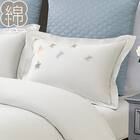 高密度サテン まくらカバー(PR09フラワーステッチ GY) 1枚目画像