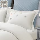 高密度サテン まくらカバー(PR09フラワーステッチ GY) 1枚目画像