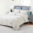 高密度サテン まくらカバー(PR09フラワーステッチ GY) 2枚目画像