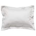 高密度サテン まくらカバー(PR09フラワーステッチ GY) 4枚目画像