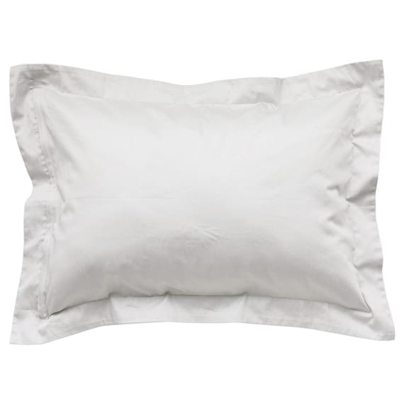 高密度サテン まくらカバー(PR09フラワーステッチ GY) 4枚目画像