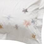 高密度サテン まくらカバー(PR09フラワーステッチ GY) 5枚目画像