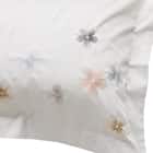 高密度サテン まくらカバー(PR09フラワーステッチ GY) 5枚目画像