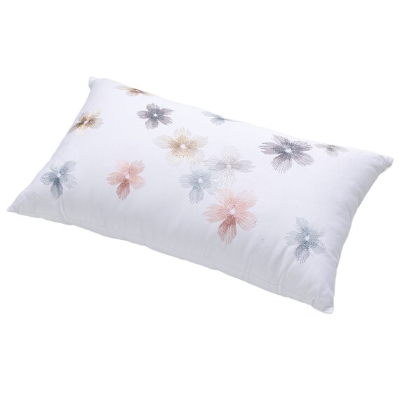 アクセントクッション(PR09フラワーステッチGY) 5枚目画像