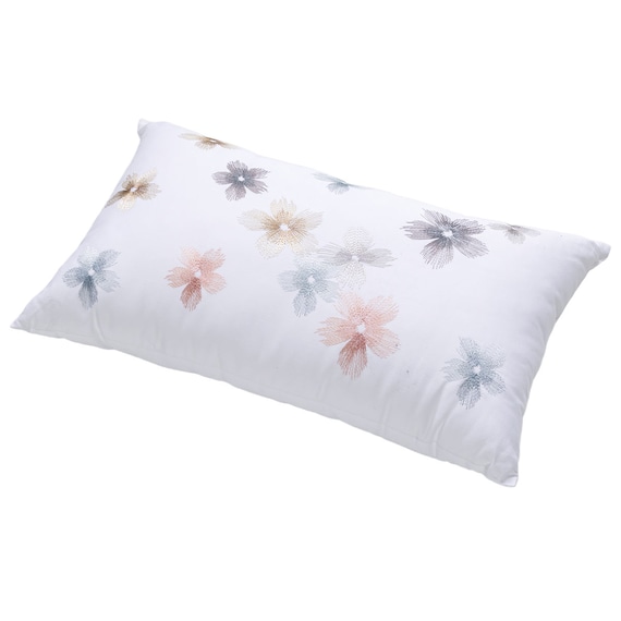 アクセントクッション(PR09フラワーステッチGY) 5枚目画像