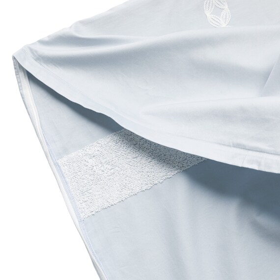 高密度サテン 掛ふとんカバー シングル(Nグリップ PR10WHラインステッチ ブルー S) 7枚目画像