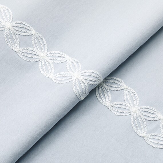 高密度サテン 掛ふとんカバー シングル(Nグリップ PR10WHラインステッチ ブルー S) 8枚目画像