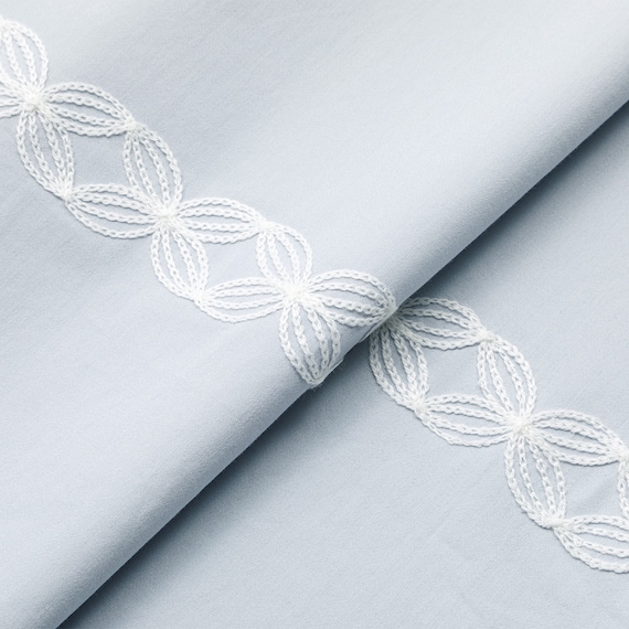 高密度サテン 掛ふとんカバー シングル(Nグリップ PR10WHラインステッチ ブルー S) 8枚目画像