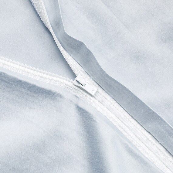 高密度サテン 掛ふとんカバー シングル(Nグリップ PR10WHラインステッチ ブルー S) 9枚目画像