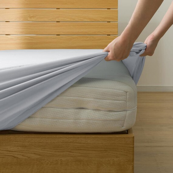 高密度サテン マルチすっぽりシーツ シングル(FS03PR10 ブルー S) 5枚目画像