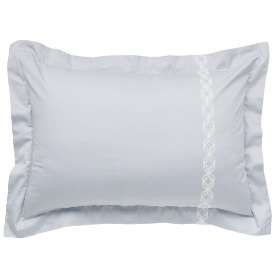 高密度サテン まくらカバー(PR10WHラインステッチ BL) 3枚目画像