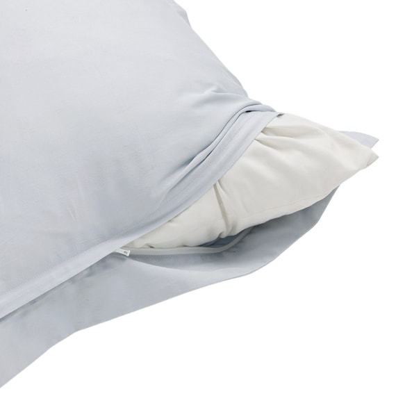 高密度サテン まくらカバー(PR10WHラインステッチ BL) 8枚目画像