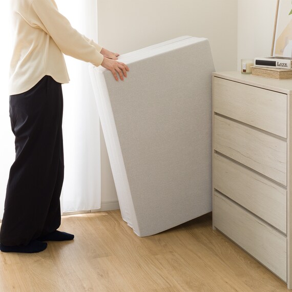 【日本製】 高反発 3つ折りマットレス 厚さ10cm シングル WH 6枚目画像