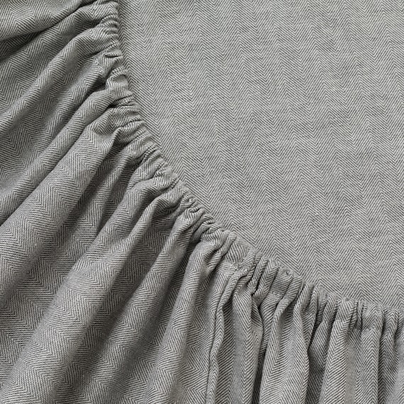 マルチすっぽりシーツ シングル(SZ45 ヘリンボーン グレー S) 5枚目画像