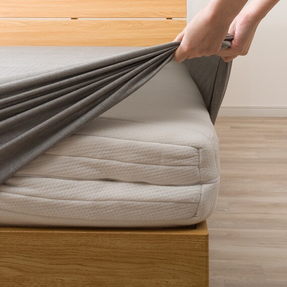 マルチすっぽりシーツ シングル(SZ45 ヘリンボーン グレー S) 6枚目画像