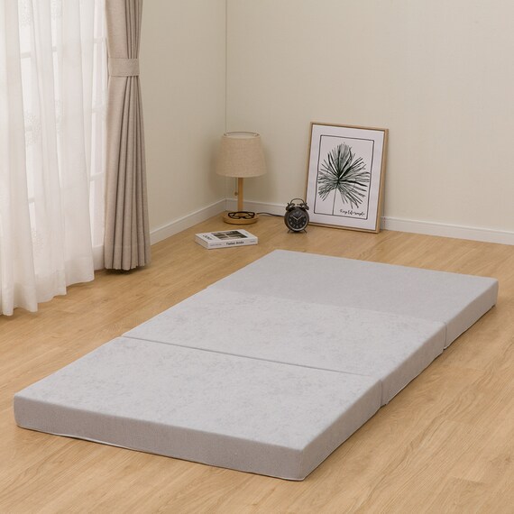 【日本製】 高反発 3つ折りマットレス 厚さ10cm シングル GY 1枚目画像