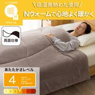 春・秋・冬と長く使える カバーのいらない 両面 掛け布団(Nウォーム K2619)