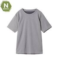 MENS 着るだけで疲労回復リカバリーウェア 半袖Tシャツ(Nミラク グレー  L)