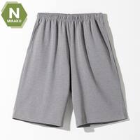 WOMENS 着るだけで疲労回復リカバリーウェア ルームパンツ ハーフ丈(Nミラク グレー L)