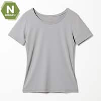 WOMENS 着るだけで疲労回復リカバリーウェア UネックTシャツ(NミラクDRY nf グレー M)