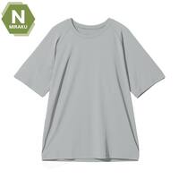 MENS 着るだけで疲労回復リカバリーウェア 半袖Tシャツ ラグランタイプ(NミラクDRY グレー M)