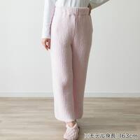 WOMENS ふわふわニットパンツ(パウダーニット nf ローズ F)