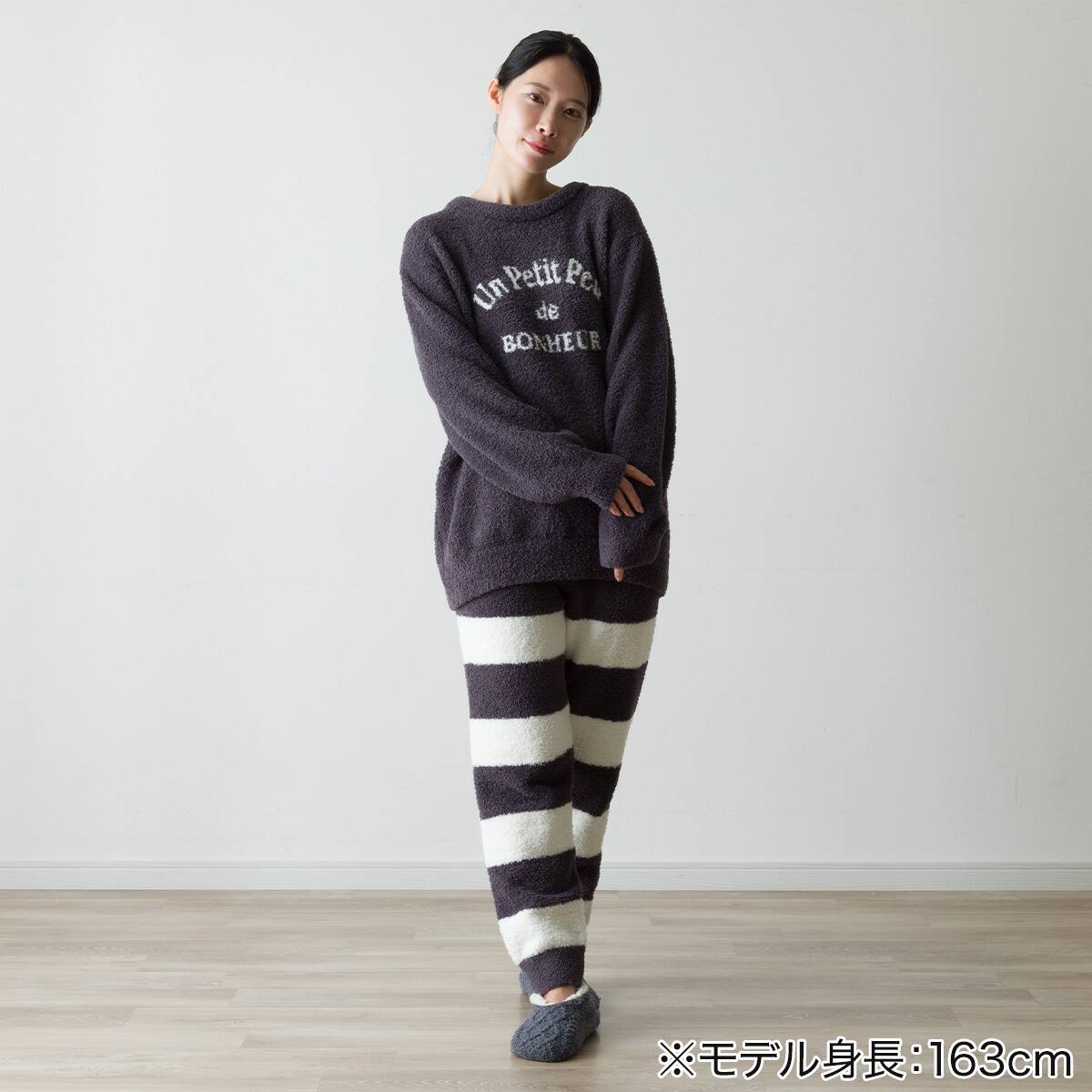 WOMENS ふわふわニットパンツ(パウダーニット nf ダークグレー F