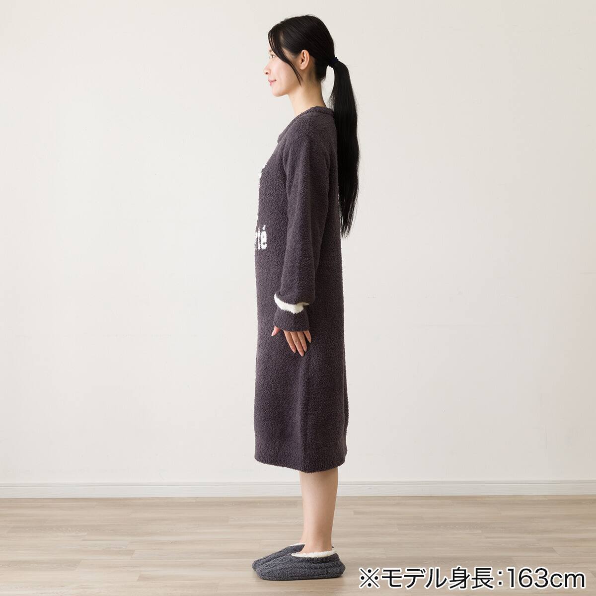 WOMENS ふわふわニットワンピース(パウダーニット nf ダークグレー F