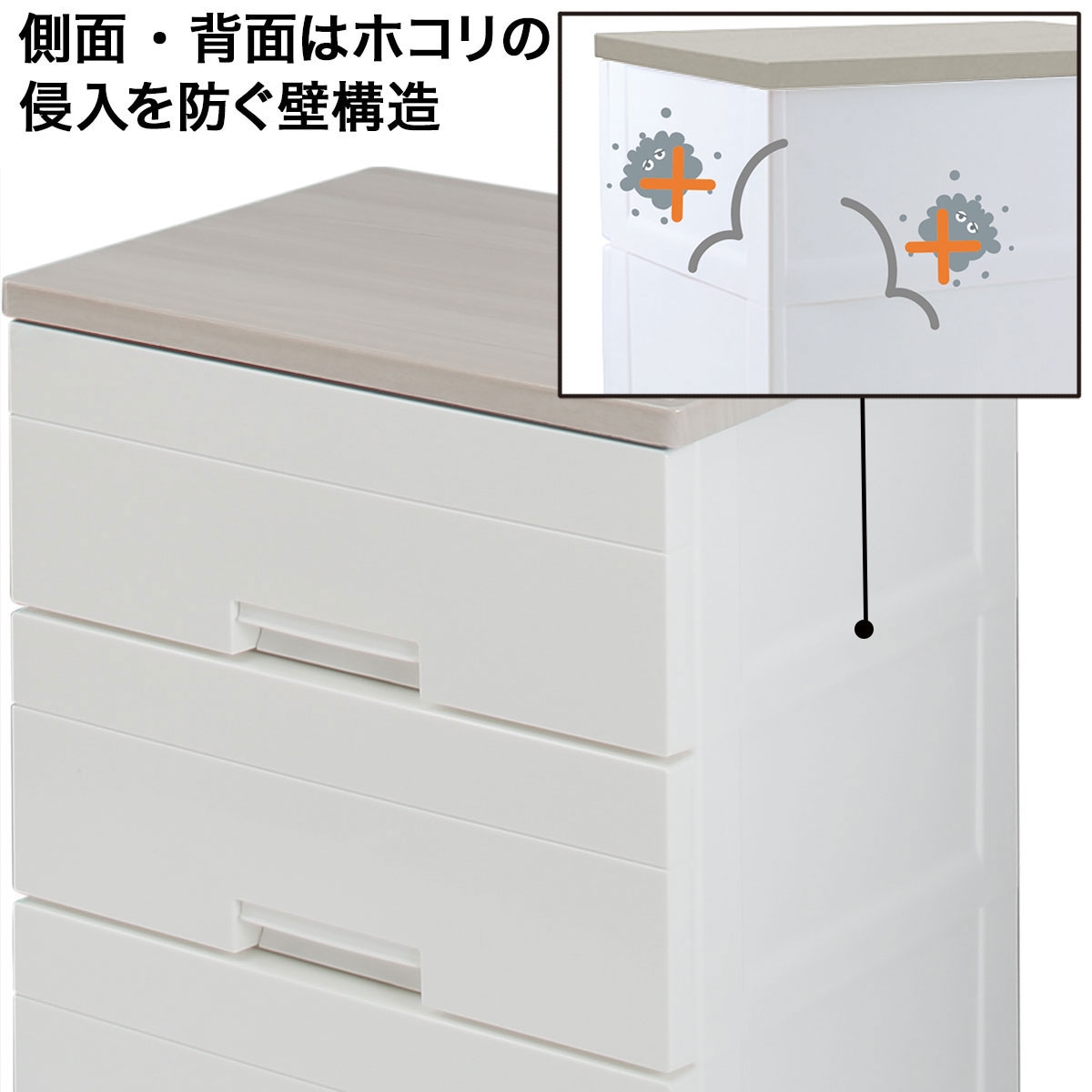 フィッツプラスNT2 幅75cm 5段 モカ(F7505)通販 | ニトリネット【公式】 家具・インテリア通販