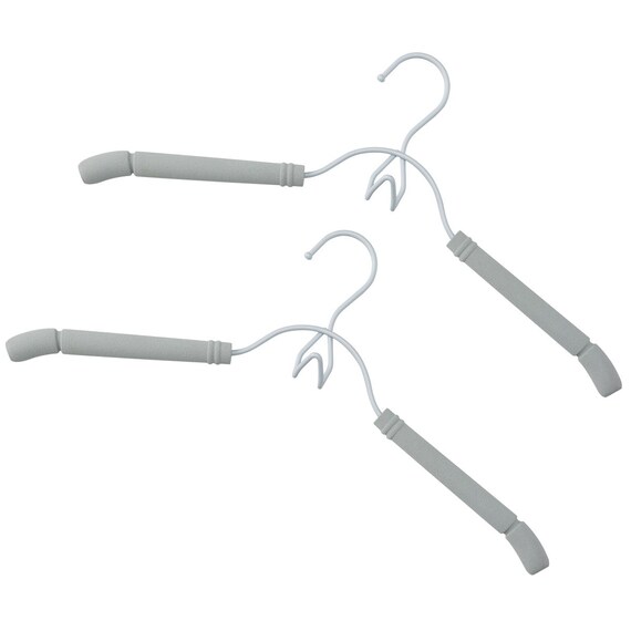 衣類にやさしいクッション付 フックツキハンガー 2P (YK2c02) 1枚目画像