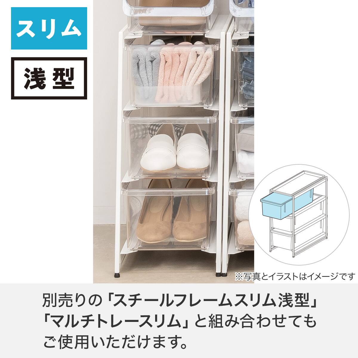 クリア収納 ボックス (スリム浅型) | ニトリネット【公式】 家具