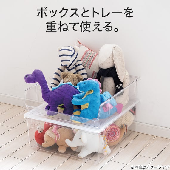 クリア収納 オープンボックス (ワイド浅型) 5枚目画像