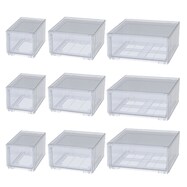 組み合わせ可能な収納ケース透明セット