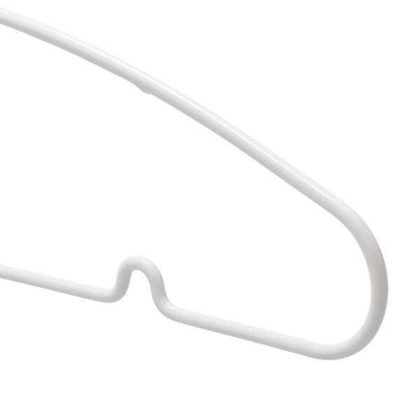 すべりにくい 省スペース メンズ ハンガー 幅45cm 5本組(LB0s01 W45 ホワイト) 5枚目画像