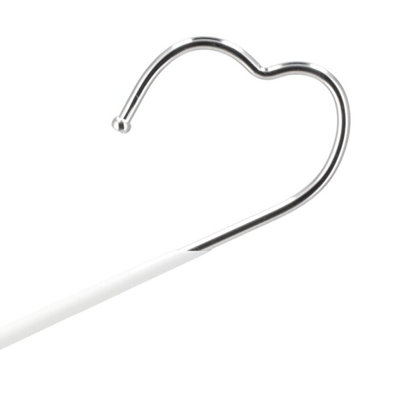 掛けやすく取りやすい スラックスハンガー 3本組(YK2g02 ホワイト) 5枚目画像