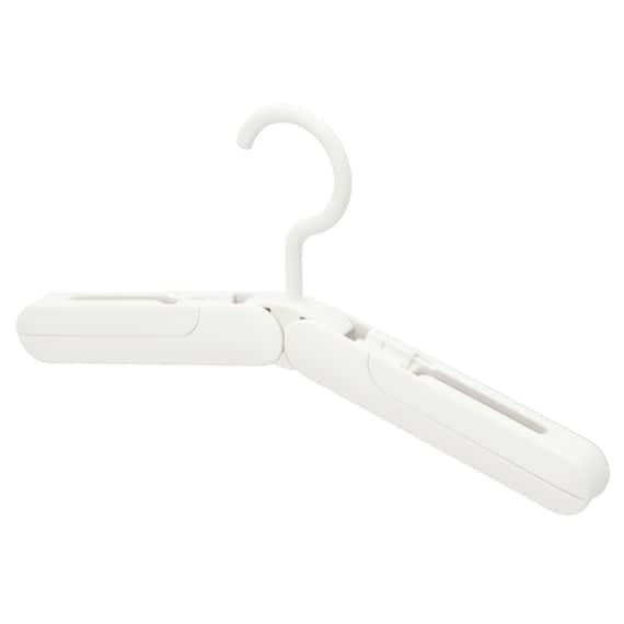 折りたたみコンパクトハンガー 2個組 (YK2g06 ホワイト) 2枚目画像