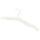 折りたたみコンパクトハンガー 2個組 (YK2g06 ホワイト) 3枚目画像