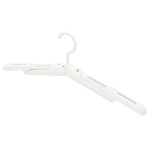 折りたたみコンパクトハンガー 2個組 (YK2g06 ホワイト) 3枚目画像