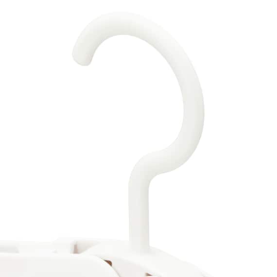 折りたたみコンパクトハンガー 2個組 (YK2g06 ホワイト) 5枚目画像