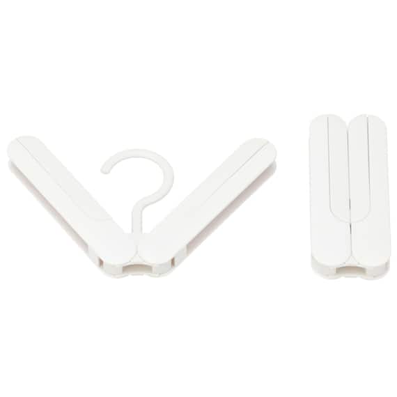 折りたたみコンパクトハンガー 2個組 (YK2g06 ホワイト) 6枚目画像