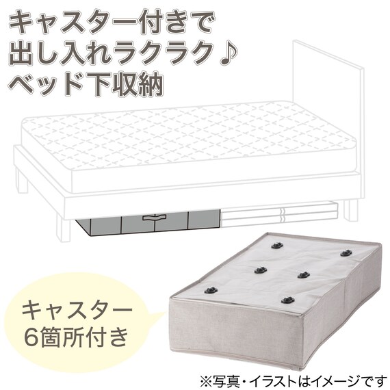 キャスター付きベット下収納(EB02) 2枚目画像