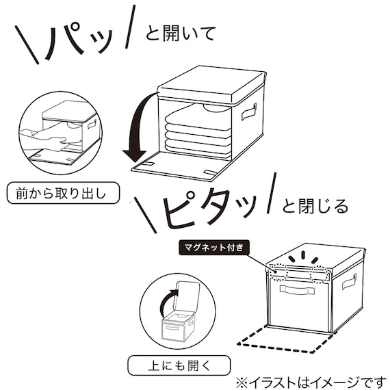 前から取り出せる収納BOX(EB01) 2枚目画像