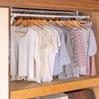 【簡単】ワンタッチ式 突っ張り押入れハンガーラック ダブル