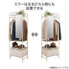 ミラー付き ハンガーラック(BH2G01 ホワイトウォッシュ) 4枚目画像