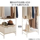 ミラー付き ハンガーラック(BH2G01 ホワイトウォッシュ) 5枚目画像